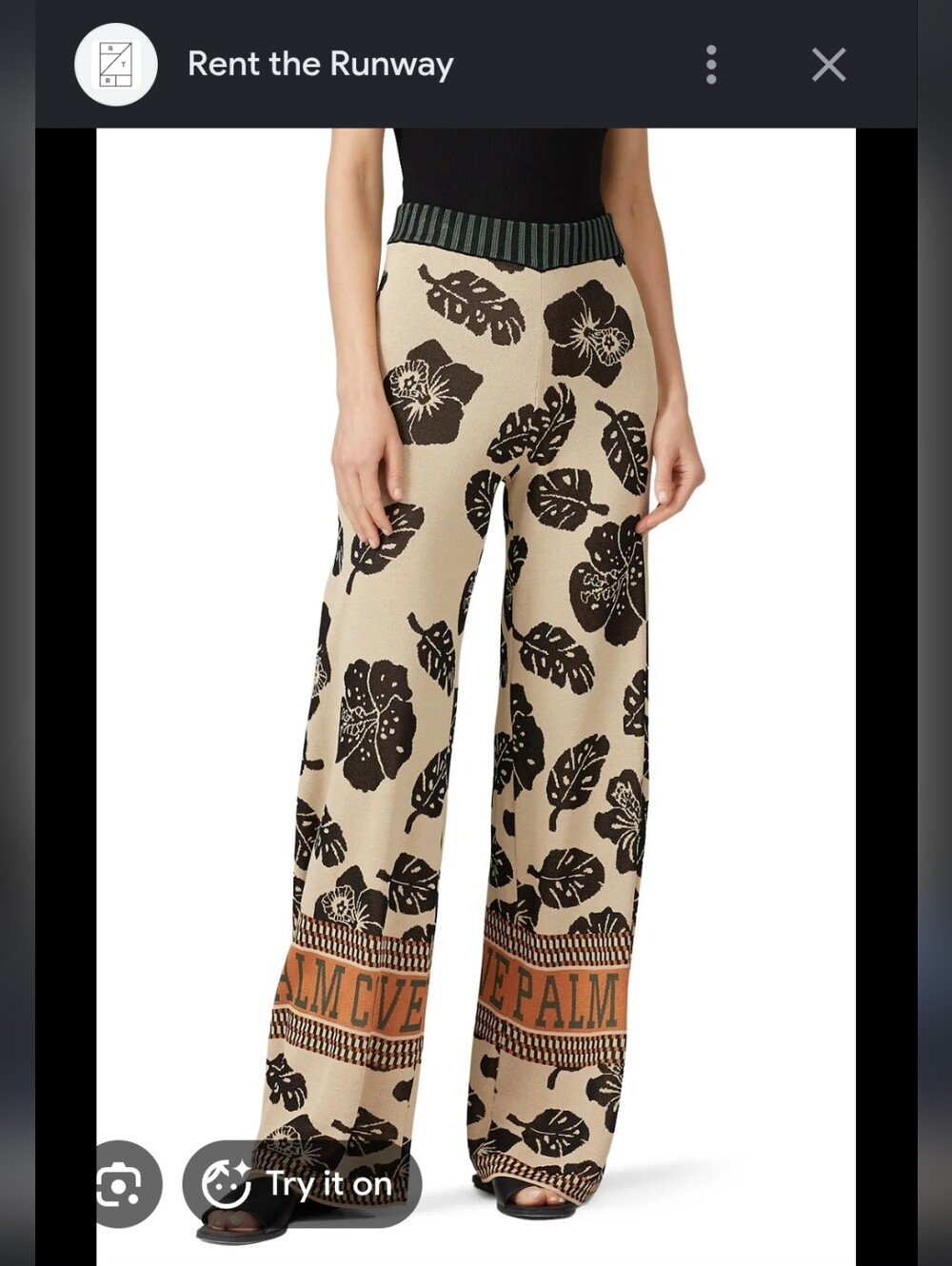 Scotch & Soda Palm Love Wide-Leg Floral Knit Pants_1
